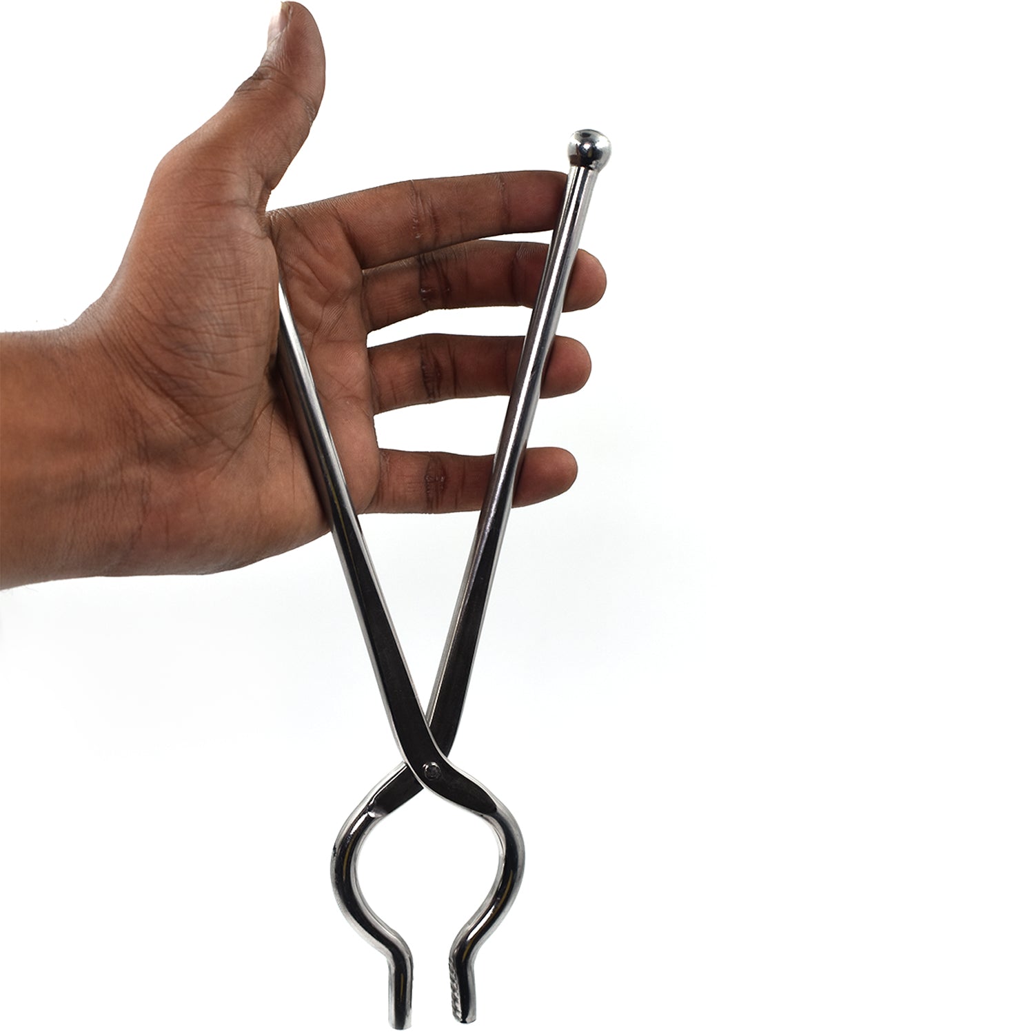 Ganesh 8mm stainless steel tongs, shown from different perspectives. Ganesh 8mm stainless steel tongs, shown from different perspectives.